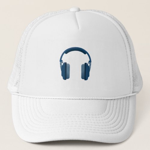 Realistic headphones trucker hat
