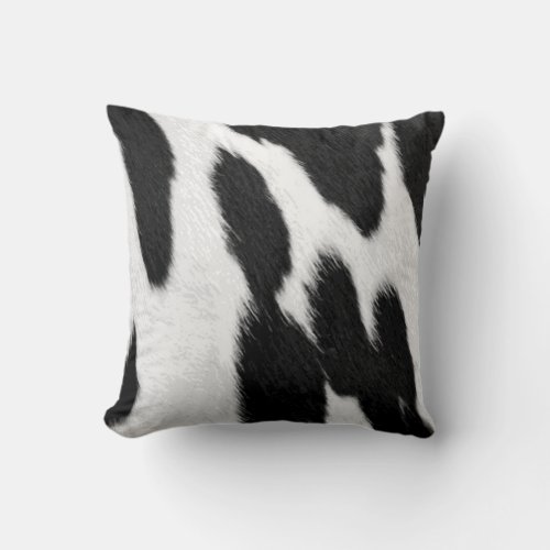 Realistic Holstein Cowhide Look Throw Pillow