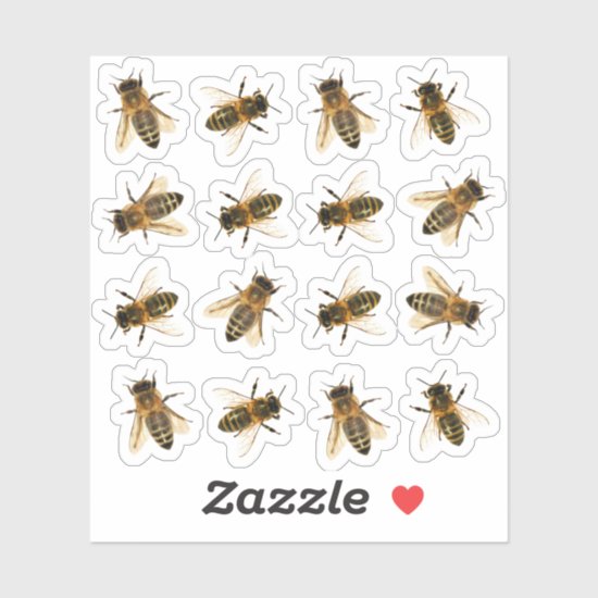 Realistic Honeybee Beekeeper Stickers