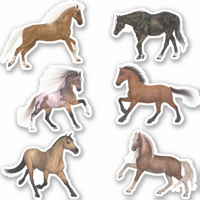 Realistic Horse Stickers (Front)