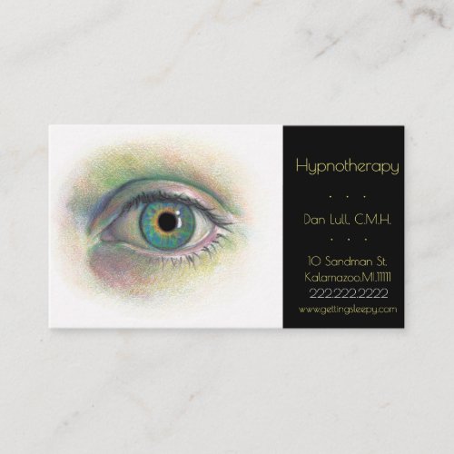 Realistic Human Eye Color Drawing Business Card