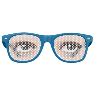 Realistic Human Man Eyes  Lifelike  Retro Sunglasses