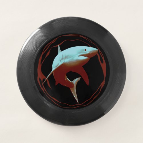 Realistic Illustration  Great White Shark Wham_O Frisbee