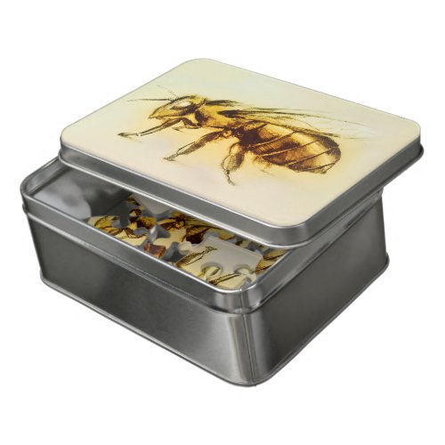 Realistic Insect Sketch Yellow Hornet Bee Wasp Jigsaw Puzzle