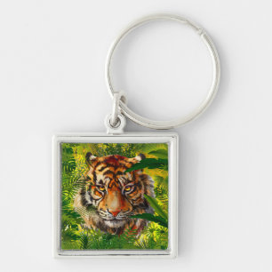 Realistic Jungle Tiger Keychain - Tiger
