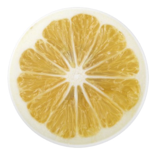Realistic Lemon Slice Cabinet Knob Drawer Pull