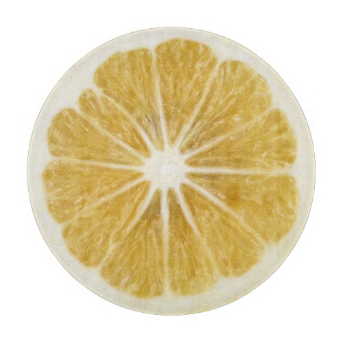 Realistic Lemon Slice Cutting Board