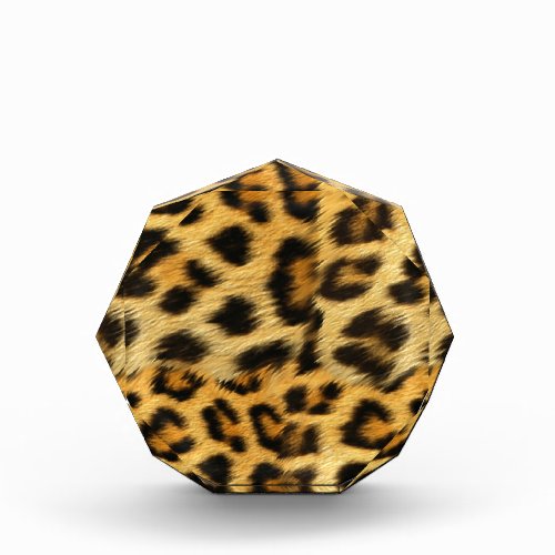 Realistic leopard fur print accessories _ trendy acrylic award