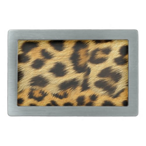 Realistic leopard fur print accessories _ trendy belt buckle