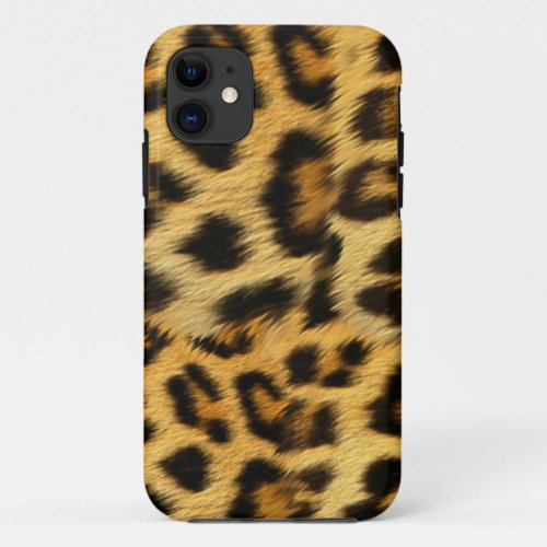 Realistic leopard fur print accessories _ trendy iPhone 11 case