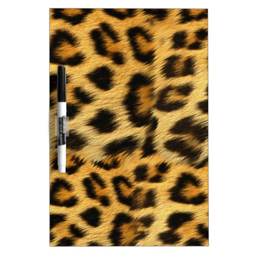 Realistic leopard fur print accessories _ trendy dry erase board
