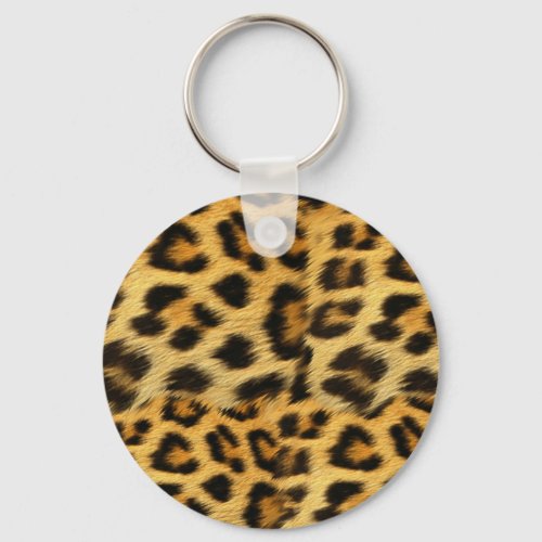Realistic leopard fur print accessories _ trendy keychain