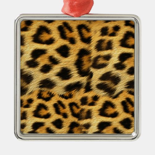 Realistic leopard fur print accessories _ trendy metal ornament