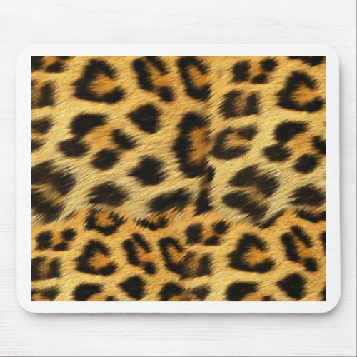 Realistic leopard fur print accessories _ trendy mouse pad