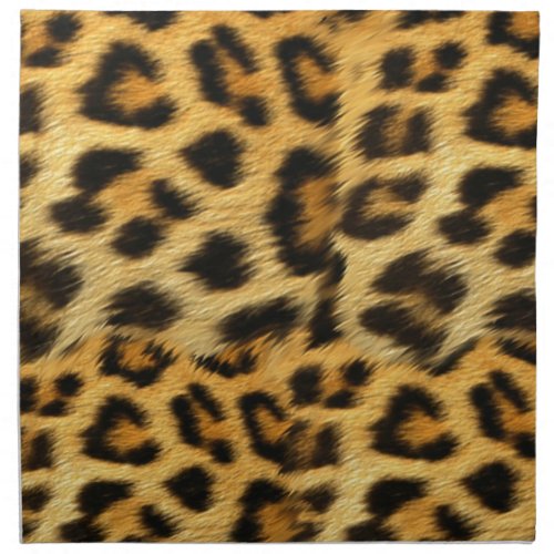 Realistic leopard fur print accessories _ trendy napkin