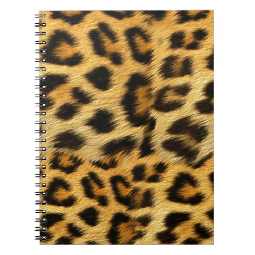 Realistic leopard fur print accessories _ trendy notebook