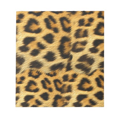Realistic leopard fur print accessories _ trendy notepad