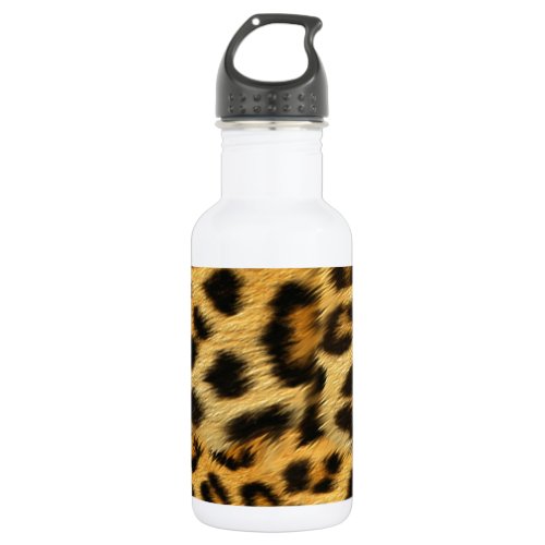 Realistic leopard fur print accessories _ trendy water bottle