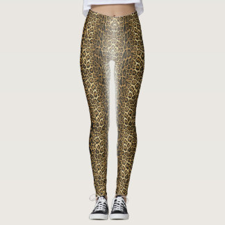 Realistic leopard leggings