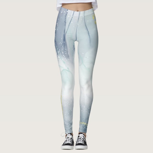 Realistic Liquid Marble With Gold Leggings (Front)