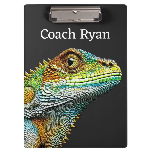 Realistic Lizard Iguana Personalized Clipboard (Front)