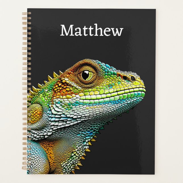 Realistic Lizard Iguana Personalized Planner (Front)