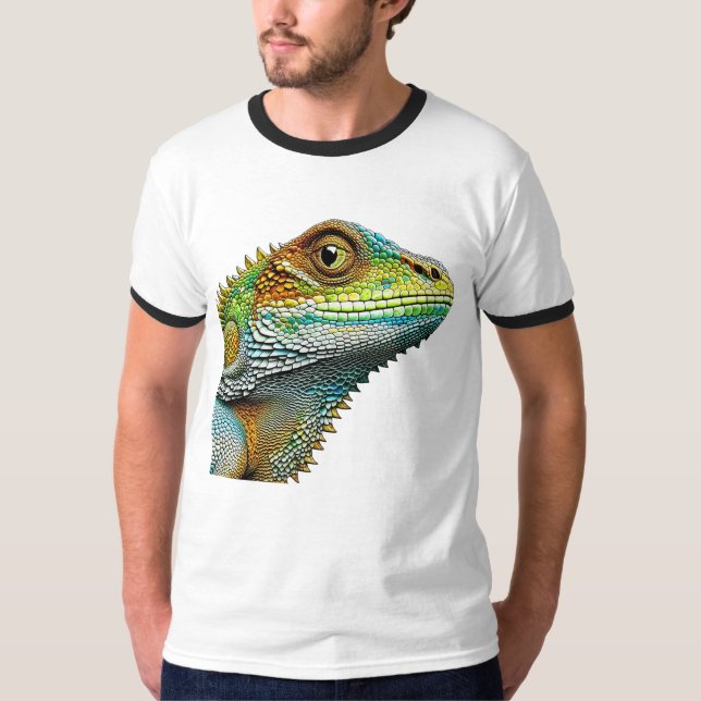 Realistic Lizard Iguana T-Shirt (Front)
