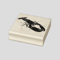 Realistic Lobster Graphic Rubber Stamp