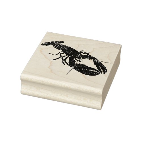 Realistic Lobster Graphic Rubber Stamp