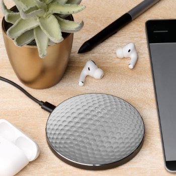 Realistic Looking Golfball Dimples Texture Pattern Wireless Charger by CaseConceptCreations at Zazzle