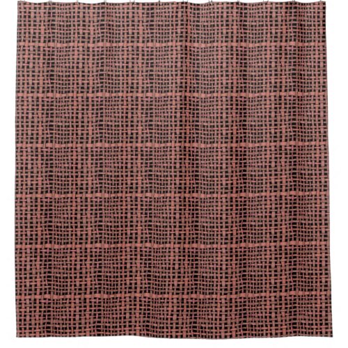 Realistic Looking Graphic Woven Peach Burlap Shower Curtain