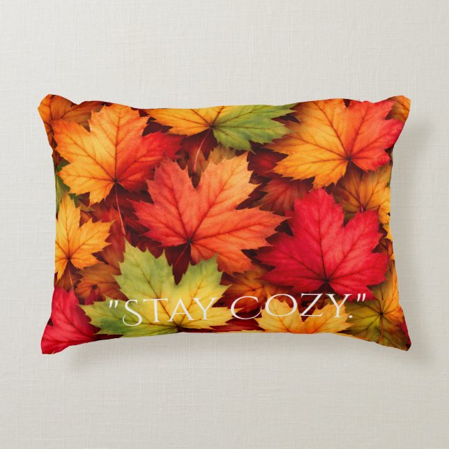 Realistic Maple Leaf Custom  Accent Pillow (Front)