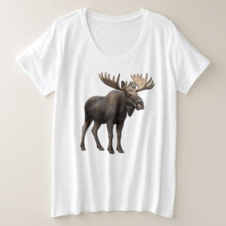 REALISTIC MOOSE DESIGN. SAMER BRASIL PLUS SIZE T-Shirt