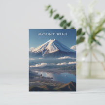 Realistic Mount Fuji landscape Japan Travel