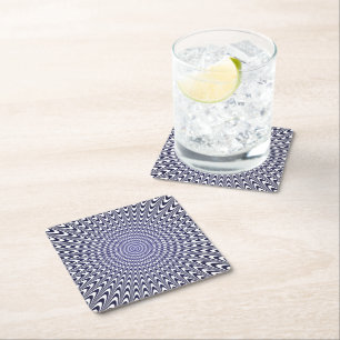 Realistic Optical Illusion Paper Coaster • Square 