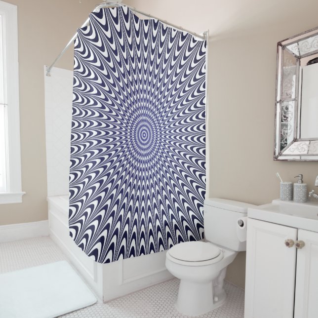 Realistic optical illusion shower curtain (In Situ)