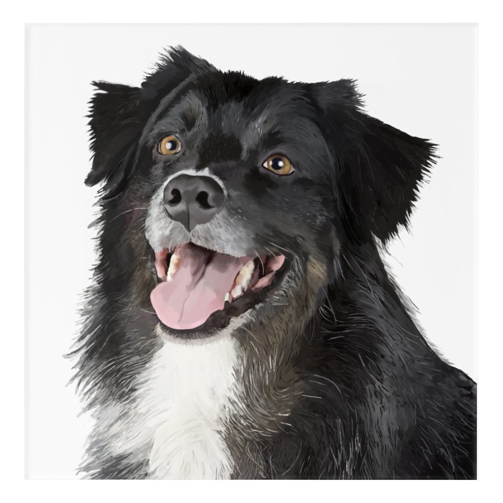 Realistic painting of a beautiful dog