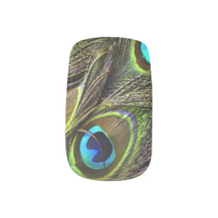 Realistic Peacock Feather Nails Minx Nail Art