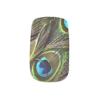 Realistic Peacock Feather Nails Minx Nail Art