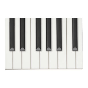Realistic Piano Keyboard Customizable Music Placemat