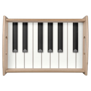 Realistic Piano Keyboard Customizable Music Serving Tray