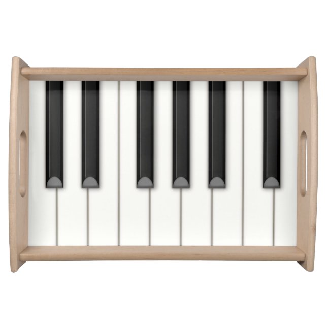 Realistic Piano Keyboard Customizable Music Serving Tray (Front)