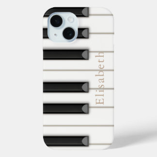 Realistic Piano Keys Custom Musician's iPhone 15 Case