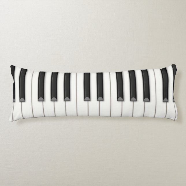 Realistic Piano Keys Personalizable Music Body Pillow (Front)