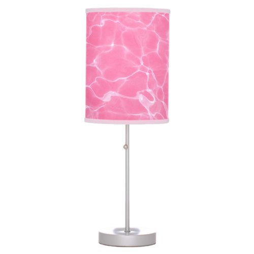 Realistic Pink Water Pattern Table Lamp