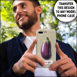 Realistic Purple Eggplant on a Carpet  iPhone 13 Case