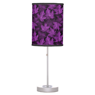 realistic purple maple leaf design table lamp