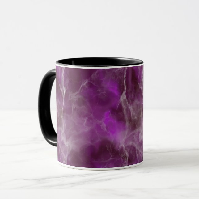Realistic Purple Marble Design Mug (Front Left)