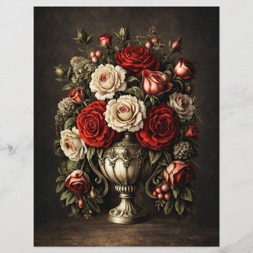 Realistic Rustic Floral  Decoupage & Scrapbook