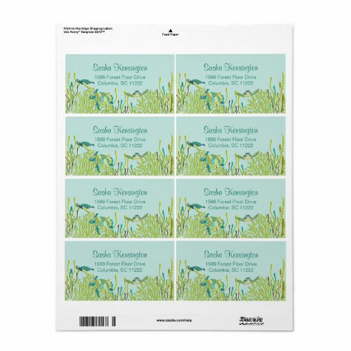 Realistic Sea Turtles Return Address Label Zazzle
